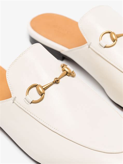 gucci princetown mules white